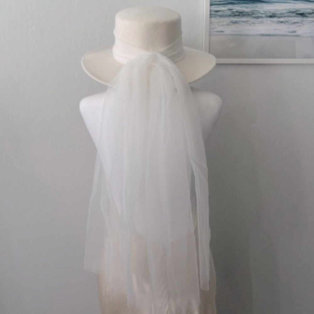Wedding Hat with Veil - Picture 7 of 7
